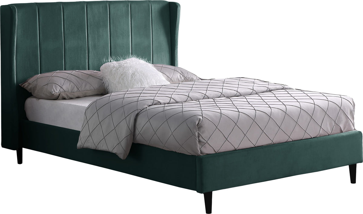 Amelia Bed - Green Velvet Fabric GI