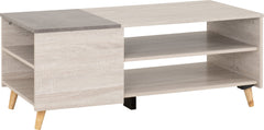 Aspen Coffee Table White Oak/Stone Effect - WH