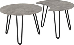 Athens Duo Coffee Table Set Concrete Effect/Black - WH