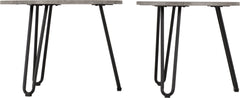 Athens Duo Coffee Table Set Concrete Effect/Black - WH