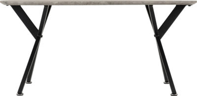 Athens Oval Coffee Table Concrete Effect/Black - WH