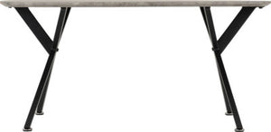 Athens Oval Coffee Table Concrete Effect/Black