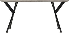 Athens Oval Coffee Table Concrete Effect/Black - WH