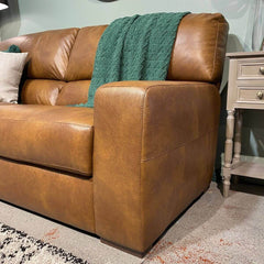 Aurora Italian Leather Sofa - Tan IM
