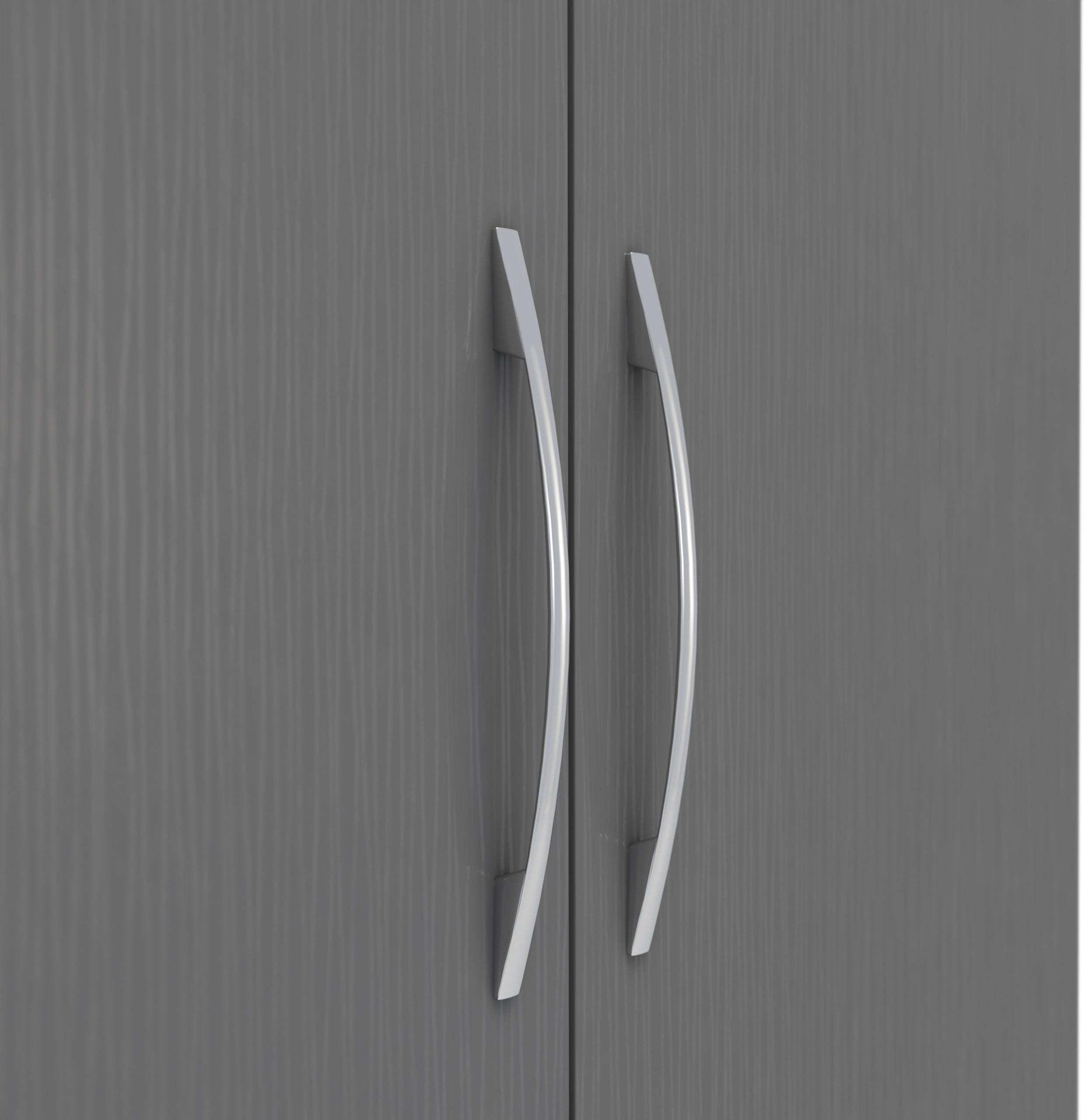 Nevada 2 Door 1 Drawer Wardrobe (3D Effect Grey) WH