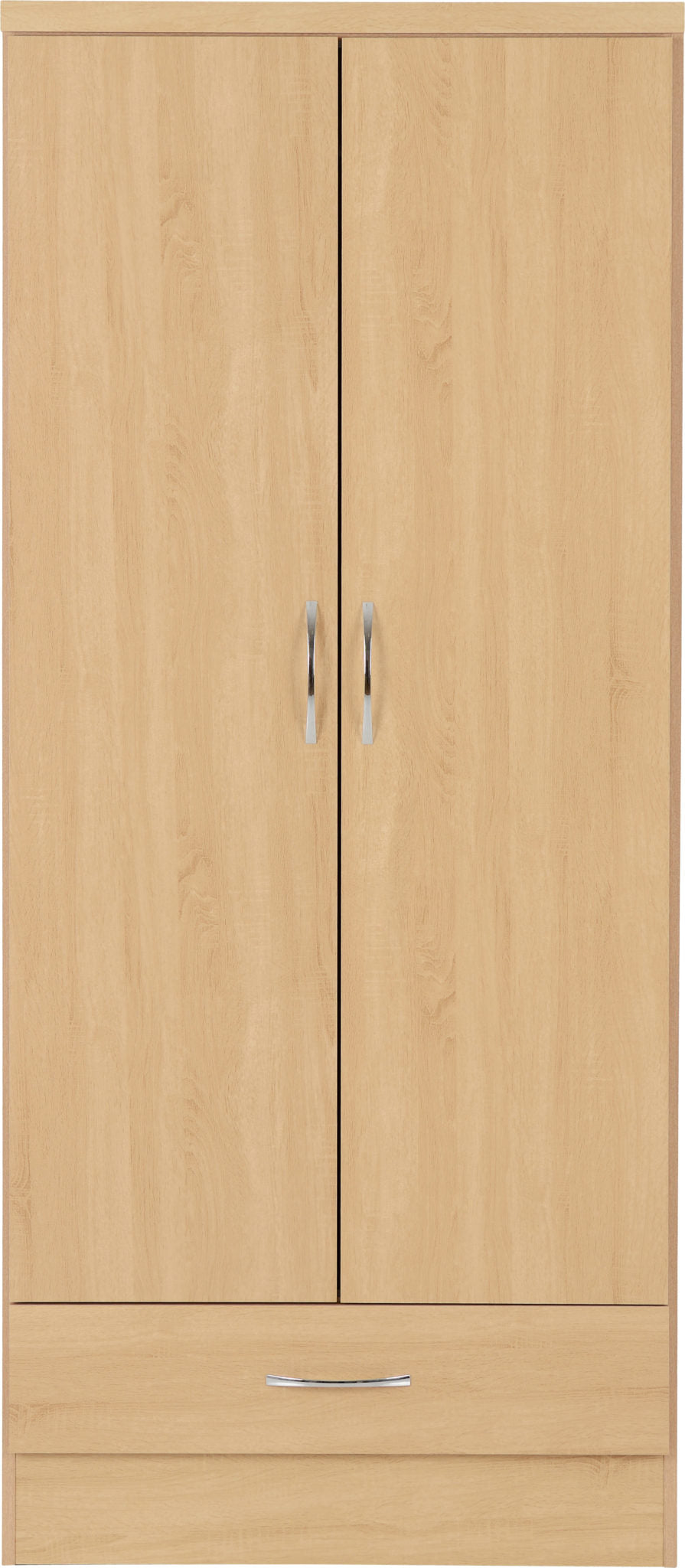 Nevada 2 Door 1 Drawer Wardrobe (Sonoma Oak Effect) WH