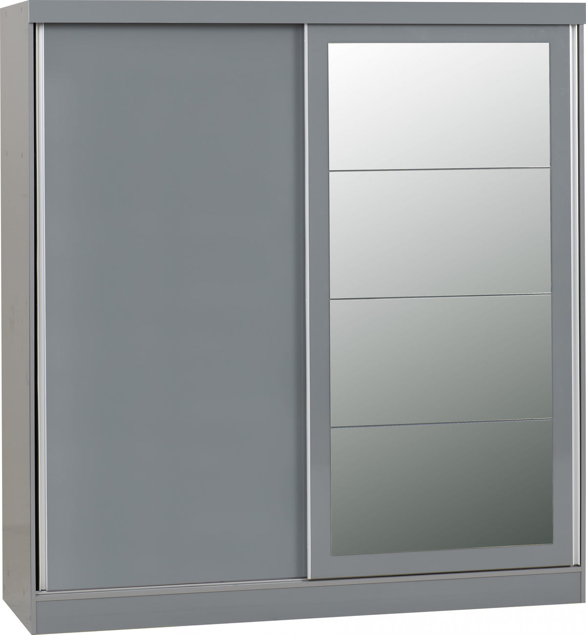 Nevada 2 Door Sliding Wardrobe (Grey Gloss) WH