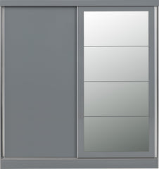 Nevada 2 Door Sliding Wardrobe (Grey Gloss) WH