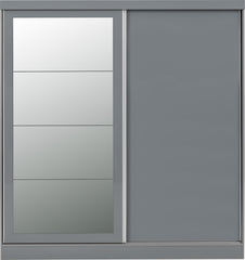 Nevada 2 Door Sliding Wardrobe (Grey Gloss) WH