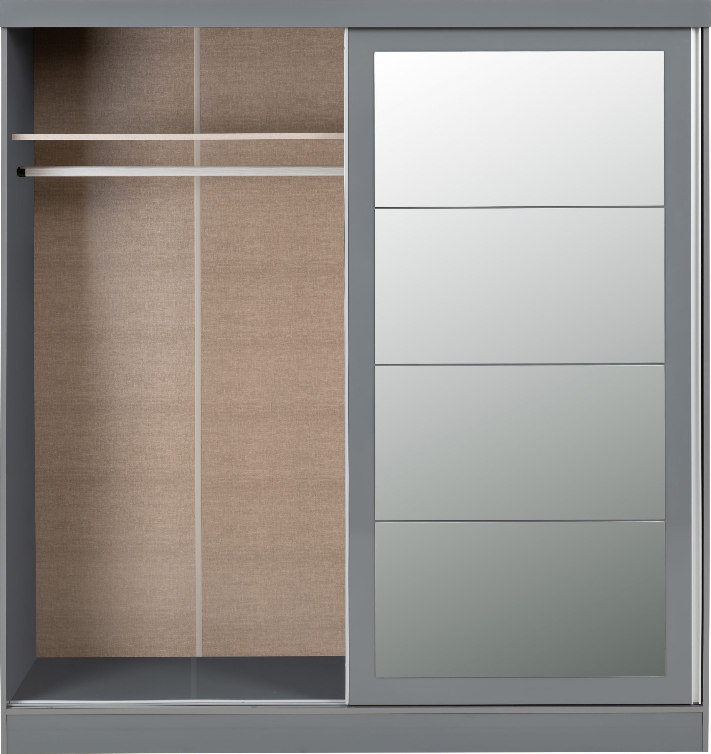 Nevada 2 Door Sliding Wardrobe (Grey Gloss) WH