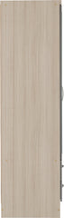 Nevada 3 Door 2 Drawer Mirrored Wardrobe (Grey Gloss/Light Oak Effect Veneer) WH