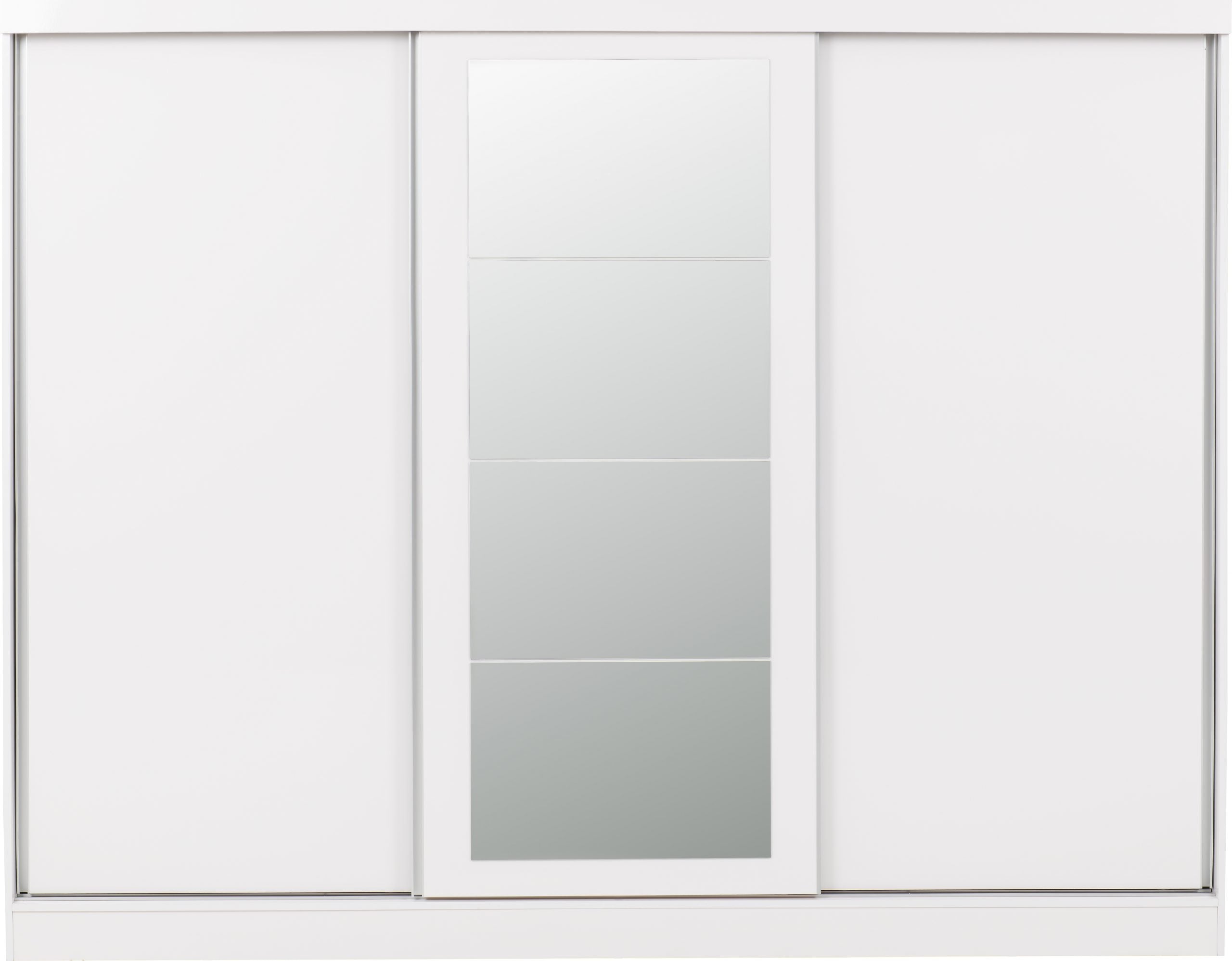 Nevada 3 Door Sliding Wardrobe (White Gloss) WH