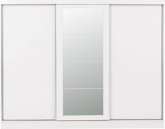 Nevada 3 Door Sliding Wardrobe (White Gloss) WH