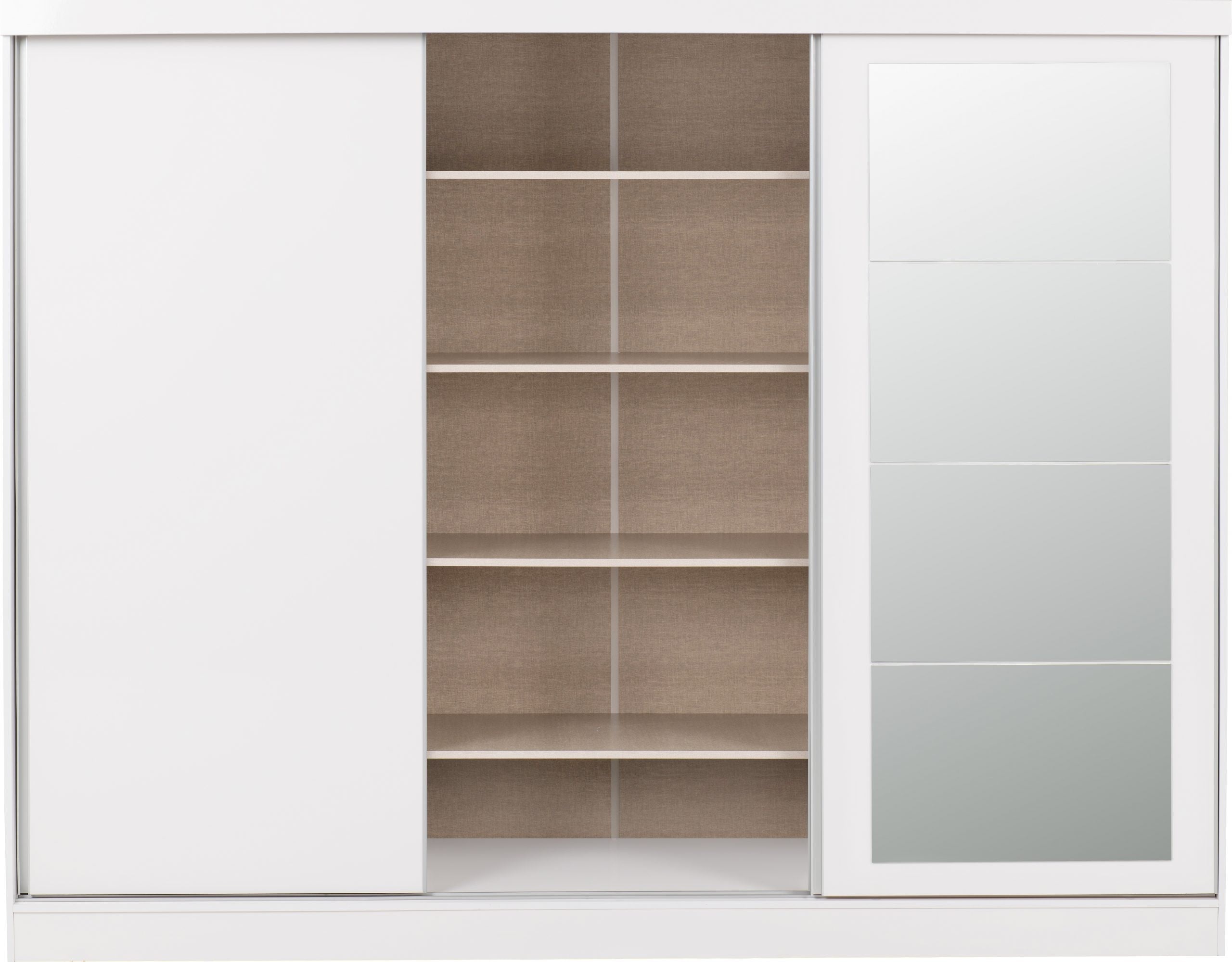 Nevada 3 Door Sliding Wardrobe (White Gloss) WH