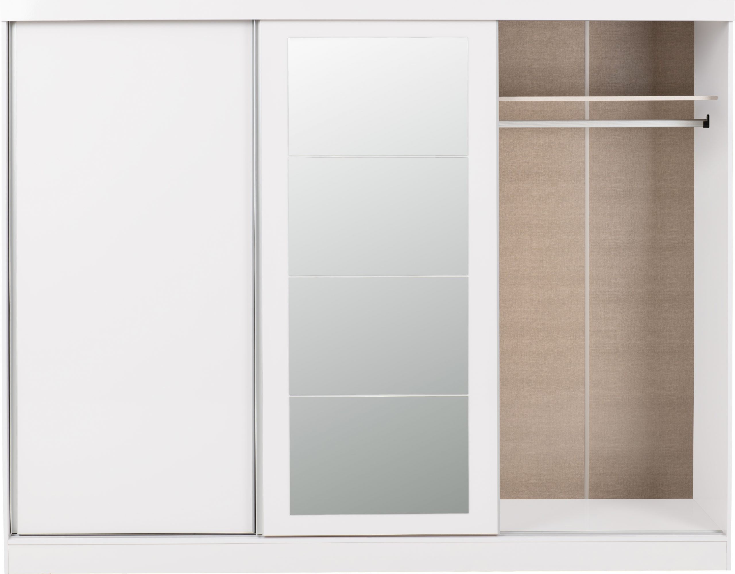 Nevada 3 Door Sliding Wardrobe (White Gloss) WH