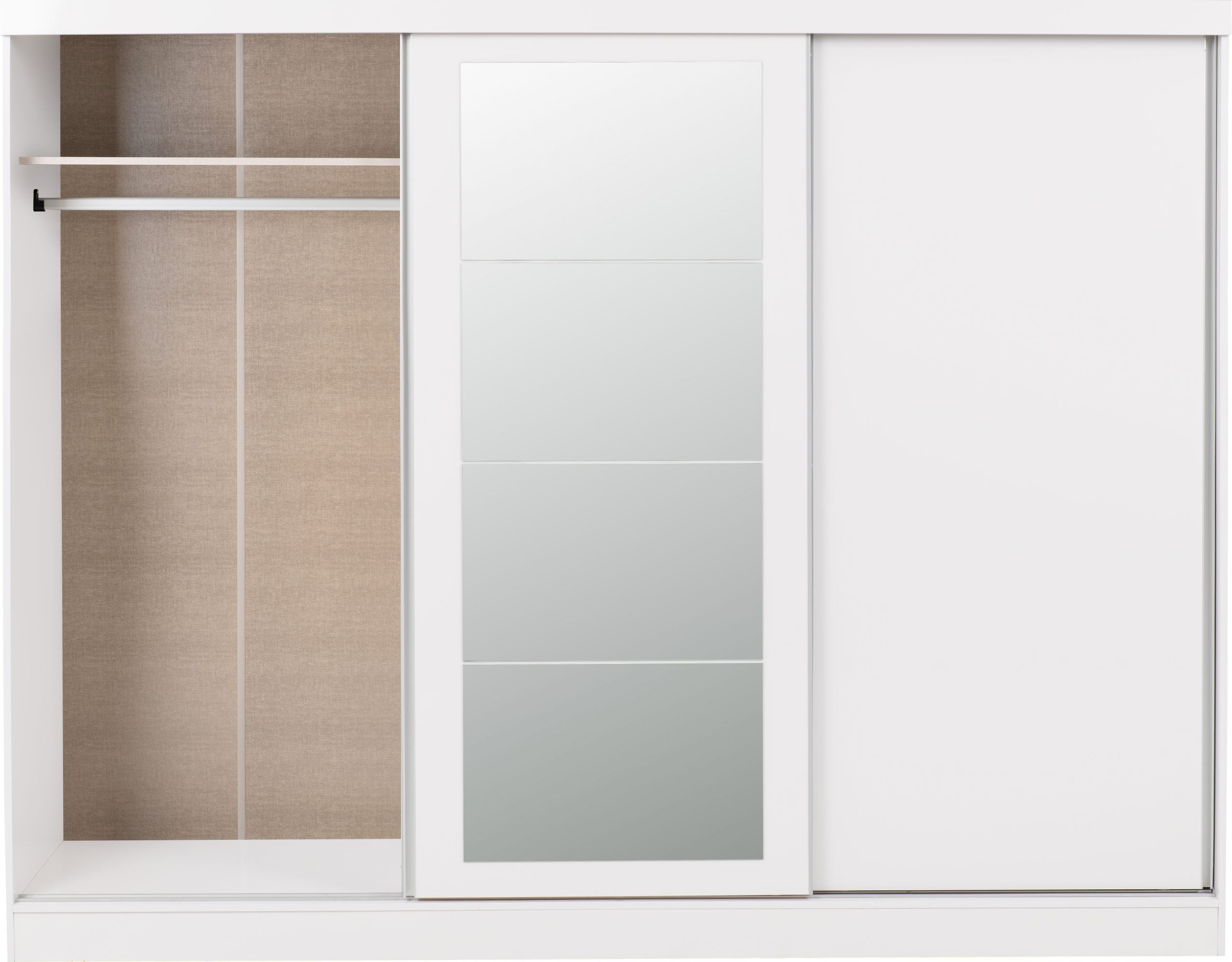 Nevada 3 Door Sliding Wardrobe (White Gloss) WH