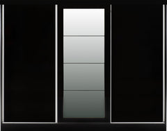 Nevada 3 Door Sliding Wardrobe (Black Gloss) WH