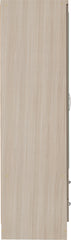 Nevada 4 Door 2 Drawer Mirrored Wardrobe (Oyster Gloss/Light Oak Effect Veneer) WH