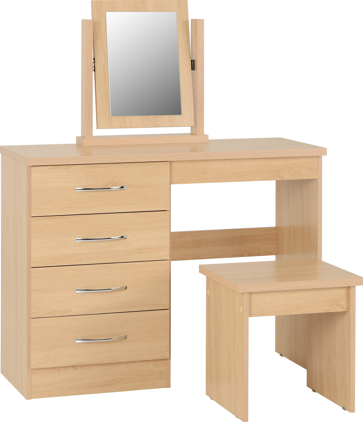 Nevada 4 Drawer Dressing Table Set (Sonoma Oak Effect) WH