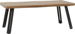 Quebec Wave Edge Coffee Table Medium Oak Effect/Black - WH