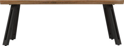 Quebec Wave Edge Coffee Table Medium Oak Effect/Black - WH