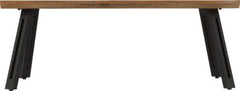 Quebec Wave Edge Coffee Table Medium Oak Effect/Black - WH