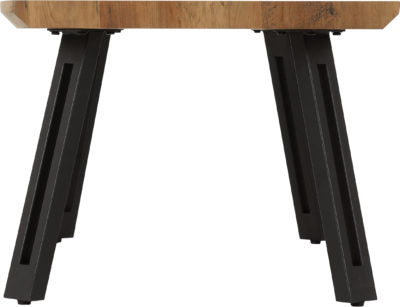 Quebec Wave Edge Coffee Table Medium Oak Effect/Black - WH