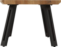 Quebec Wave Edge Coffee Table Medium Oak Effect/Black - WH