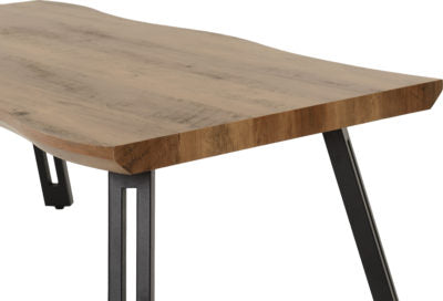 Quebec Wave Edge Coffee Table Medium Oak Effect/Black - WH