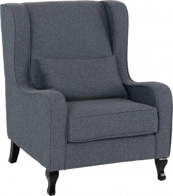 Sherborne Fireside Chair Slate Blue Fabric - WH