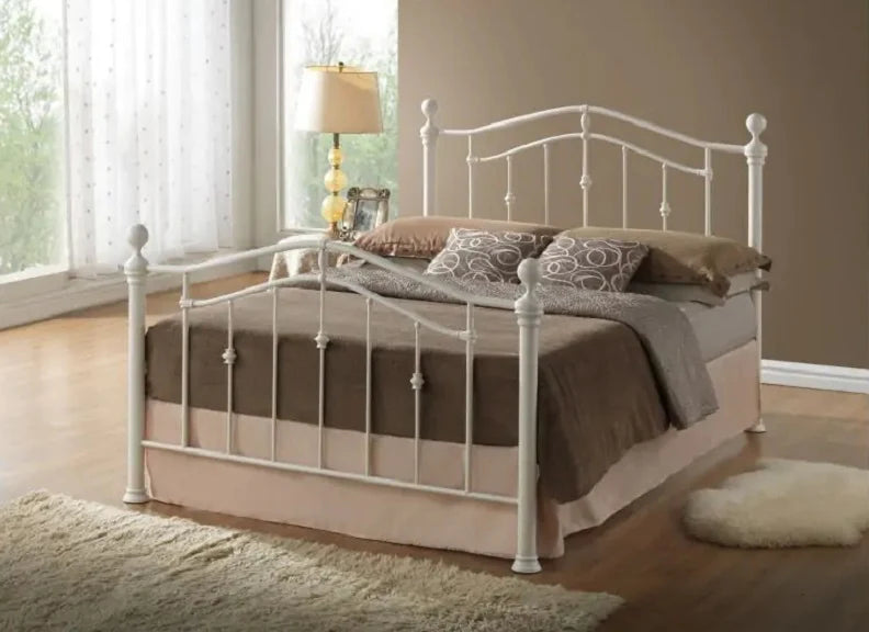 Elizabeth Ivory Metal Bed - 4'6