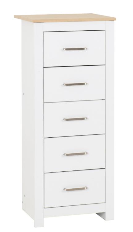Portland 5 Drawer Narrow Chest