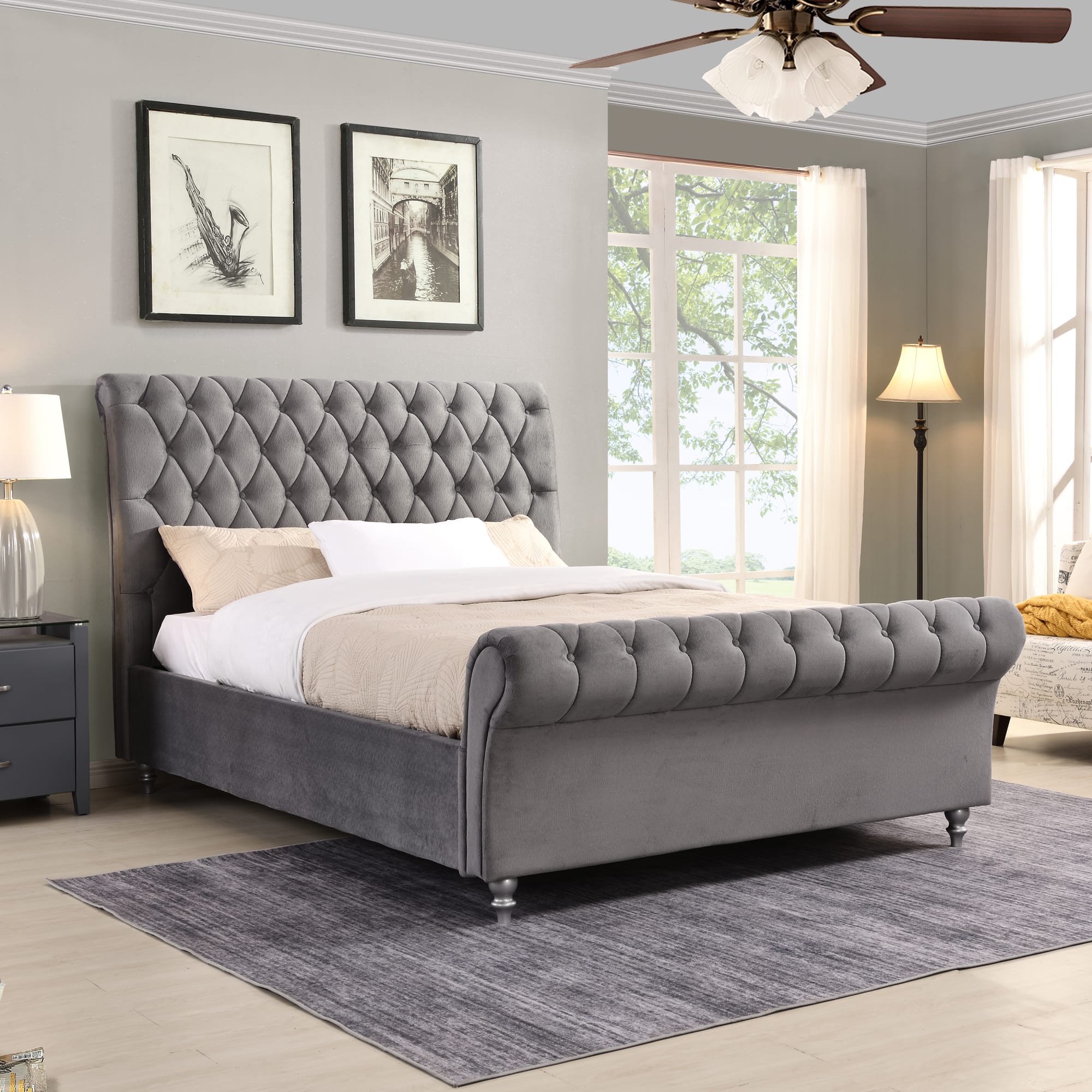 grey bed set