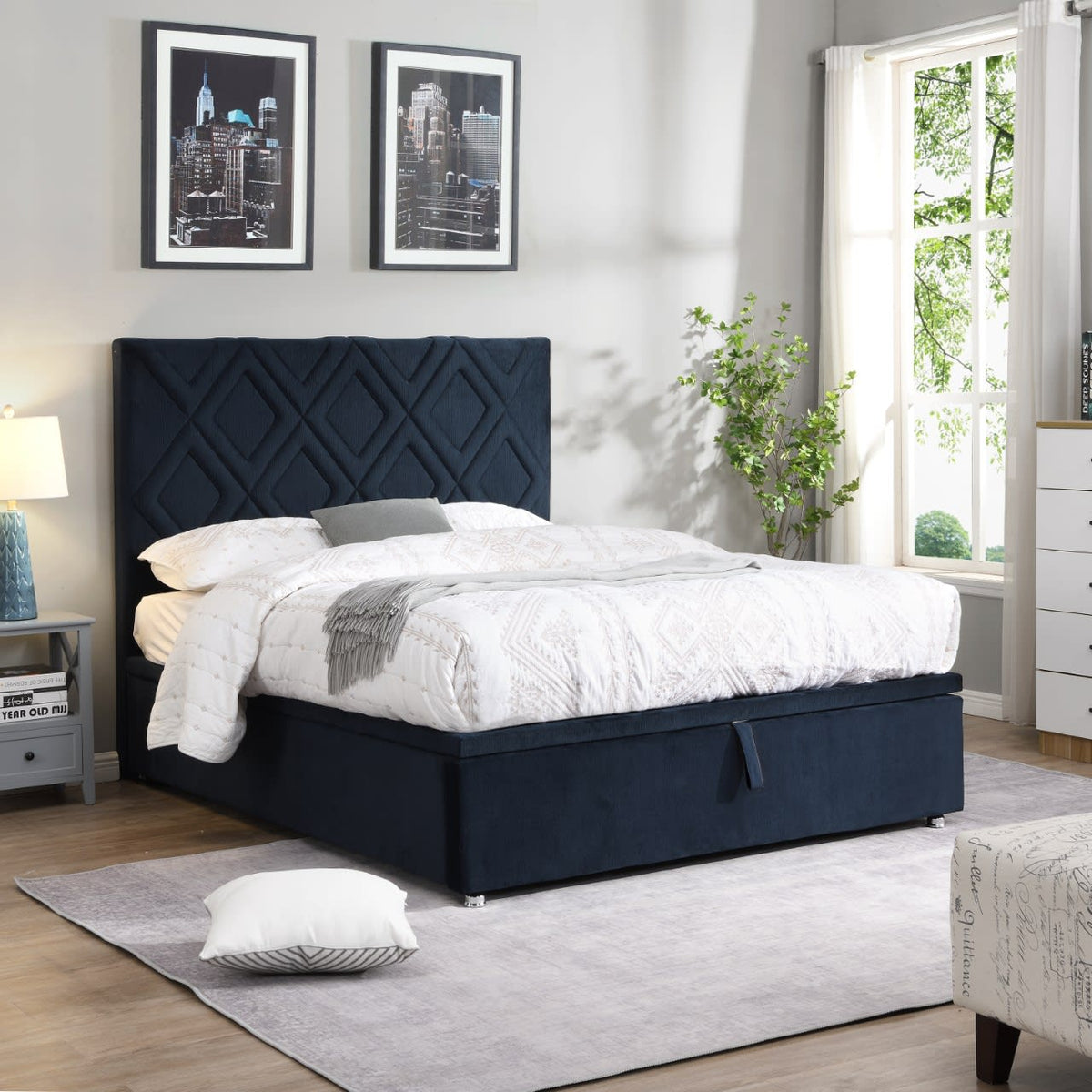 Dublin Navy Gaslift Bed