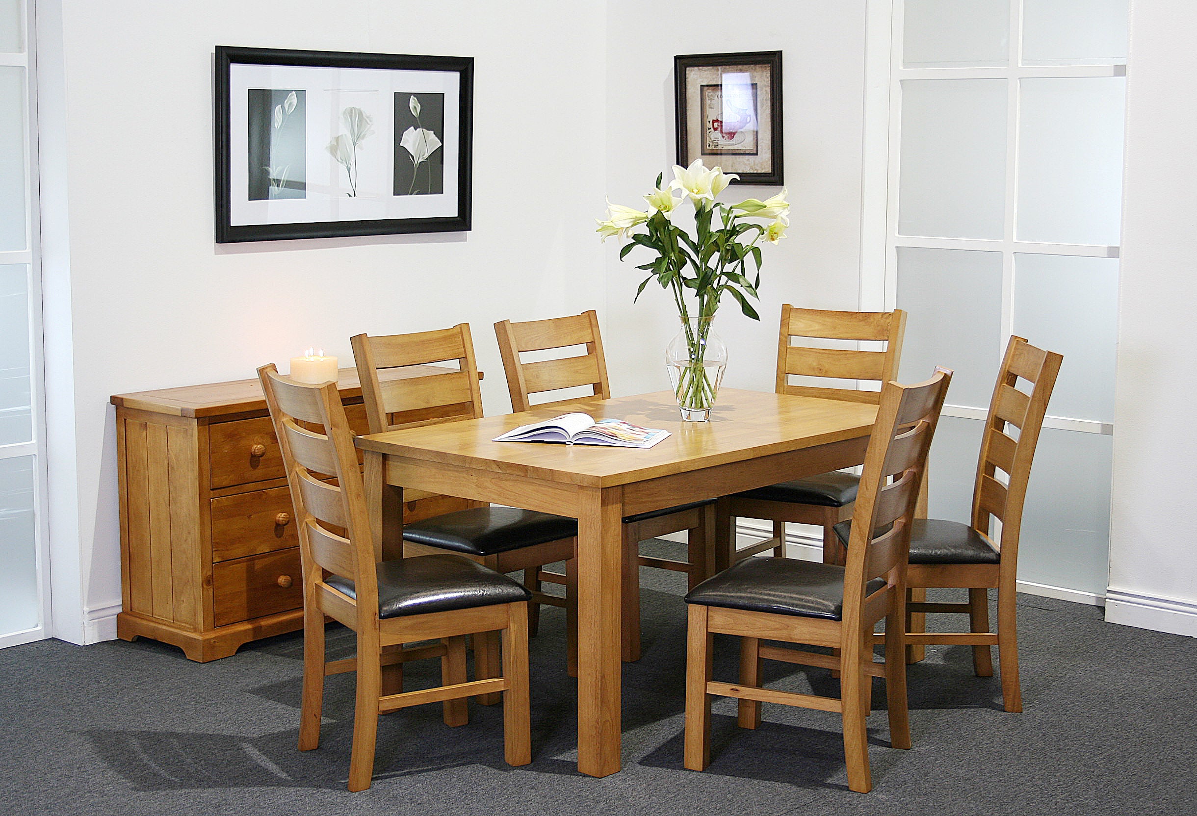 Columbia Oak Dining Set - HJ