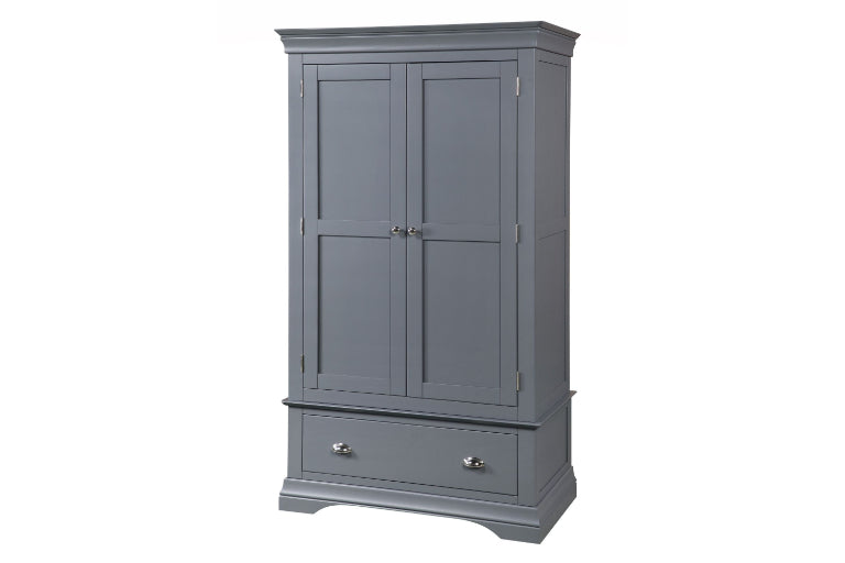 Double wardrobe with drawer