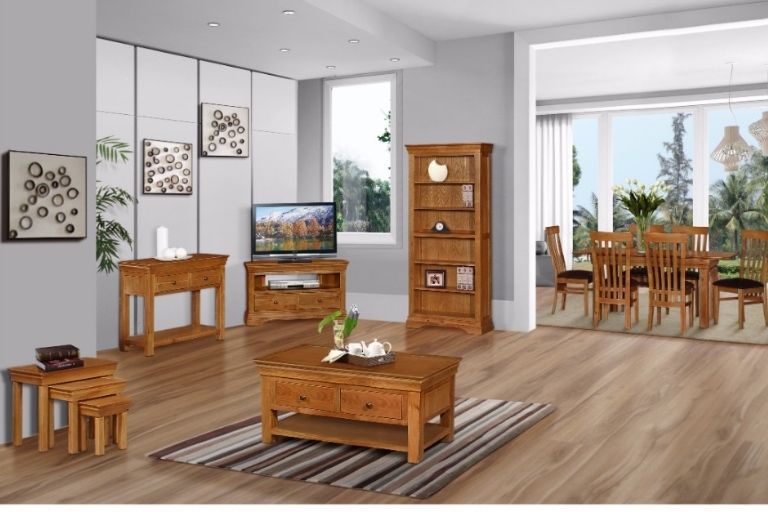 Delta Oak Low Bookcase
