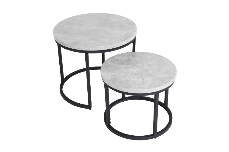 round nesting tables marble top