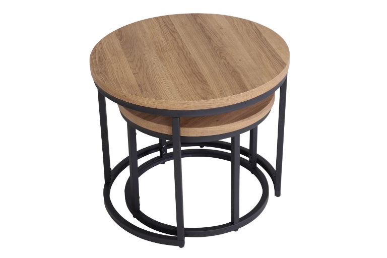 marble round nesting side table