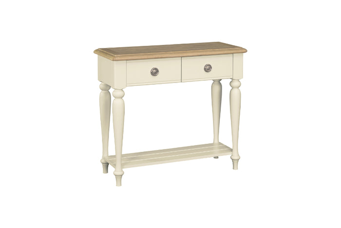 Meghan Oak 2 Drawer Console Table