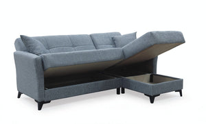 Bella Rose Sofa Bed w/ chaise Lounge & storage - left or right facing